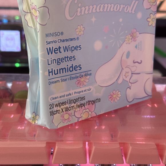 Sanrio Miniso Cinnamoroll Dream Star Wet Wipes 20 Ct Pack Compact Kawaii - Picture 14 of 16